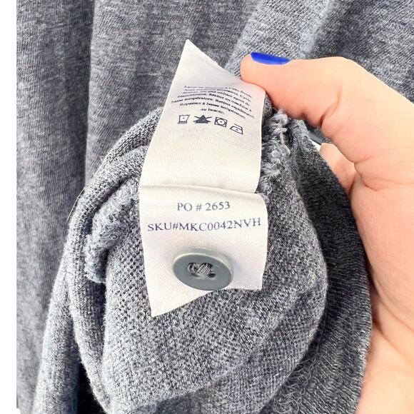 Faherty Men's Henley Pullover Longsleeve Top Large 100% Cotton Navy Blue - Picture 7 of 7